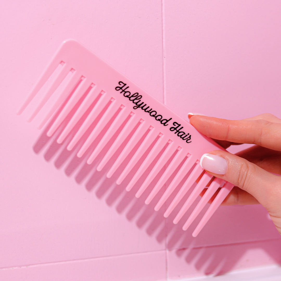 A wide comb for combing all types of hair